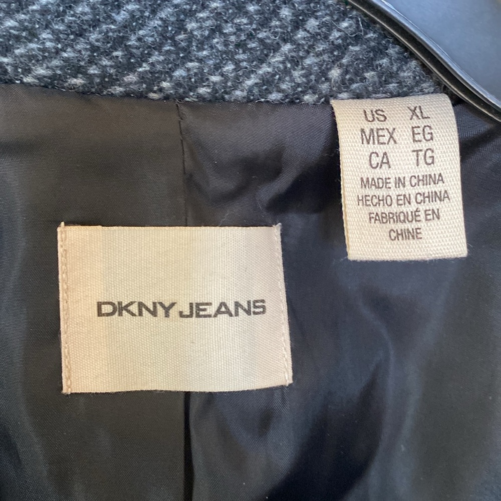 DKNY Jeans Black and Grey Jacket - Picture 2 of 7